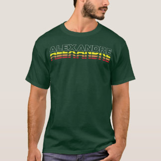 Aleandre Vorname Lustig Vintage Sonnenuntergang lu T-Shirt