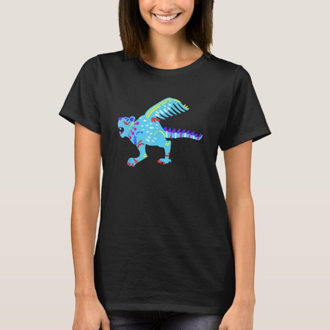 Alebrijes Fantasy Figure Animal Sculpture Dragon T-Shirt (Vorderseite)