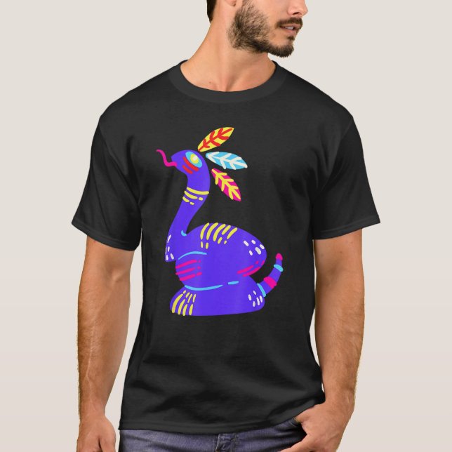 Alebrijes Fantasy Figure Animal Sculpture Snake T-Shirt (Vorderseite)