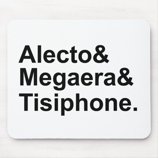 Alecto Megaera Tisiphone | Griechische Mythen Mousepad (Vorne)