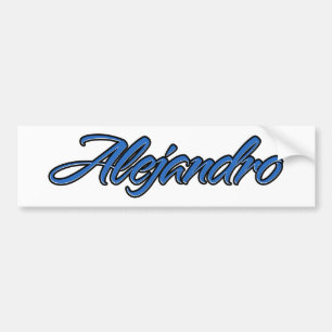 Alejandro Name Blue Sticker Autoaufkleber