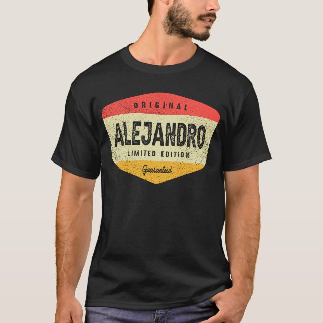 Alejandro Personalisierter Name - Vintag Alejandro T-Shirt (Vorderseite)