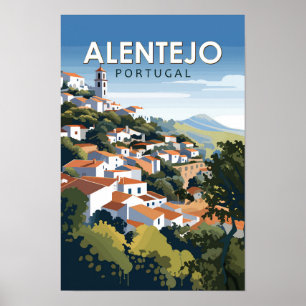 Alentejo Portugal Reise Kunst Vintage Poster
