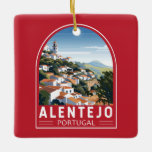 Alentejo Portugal Reisen Kunst, Dichtung und Musik Keramikornament<br><div class="desc">Alentejo Retro Vektor Reise Design. Im Portugiesischen bedeutet sein Name "jenseits des Tagus". Alentejo umfasst die Regionen Alto Alentejo und Baixo Alentejo.</div>