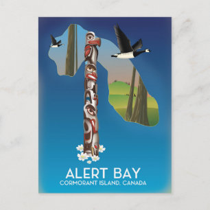 Alert Bay, Kanada, Reiseplakat Postkarte
