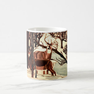 " ALERTED DEER, "WER IST DA"? TASSE