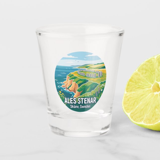 Ales Stenar Schweden Schnapsglas (Vorderseite)
