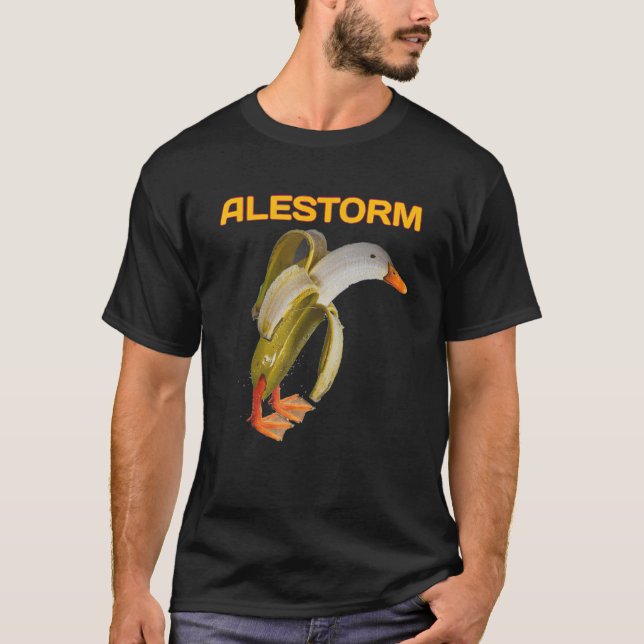 Ales Torm Duck mit Bananenmäuse für Männer Frauen T-Shirt (Vorderseite)