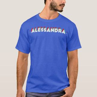 Alessandra Name Lustiger Name Alessandra 80er-Them T-Shirt