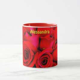 ALESSANDRA ~ Personalisierte Rose Buds Foto ~ Tasse