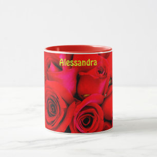 ALESSANDRA ~ Personalisierte Rose Buds Foto ~ Tasse