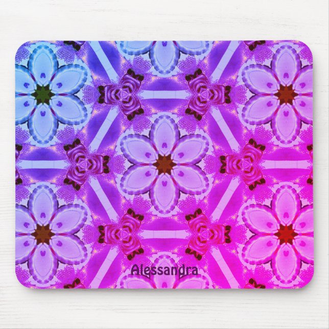 ALESSANDRA ~Ribbons Bows Pattern ~ Personalisiert  Mousepad