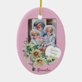 ALESSANDRA ~ VALENTINE EGG ~ 1908 ~ KERAMIK ORNAMENT