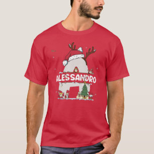 Alessandro Christmas w Alessandro Name für lustig  T-Shirt