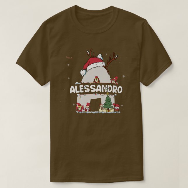 Alessandro Christmasw Alessandro Name für lustige  T-Shirt (Design vorne)