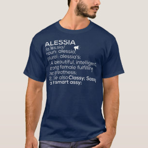 Alessia Name Alessia Definition Alessia Weibliche T-Shirt