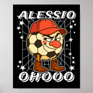 Alessio Italian-brainrot Fußball-Byll-Clown-Nase C Poster