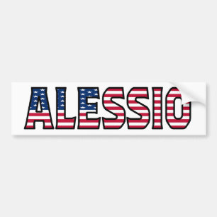 Alessio Name Vorname USA Aufkleber Sticker Auto Autoaufkleber