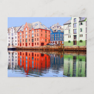 Alesund an der Küste, Norwegen Postkarte