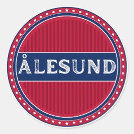 Ålesund City Pride Emblem – Norwegian Identity Runder Aufkleber