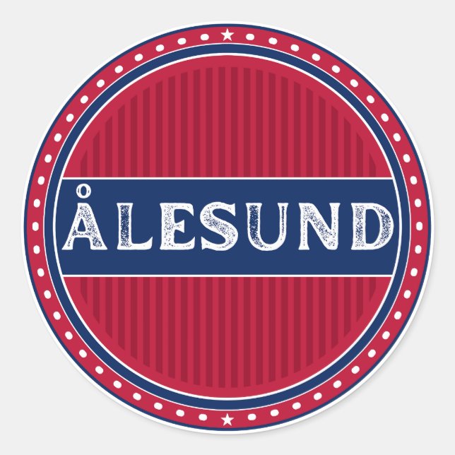 Ålesund City Pride Emblem – Norwegian Identity Runder Aufkleber (Vorderseite)