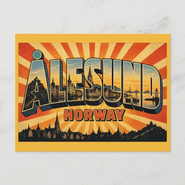 Ålesund Norwegen Jugendstil Postkarte (Vorderseite)