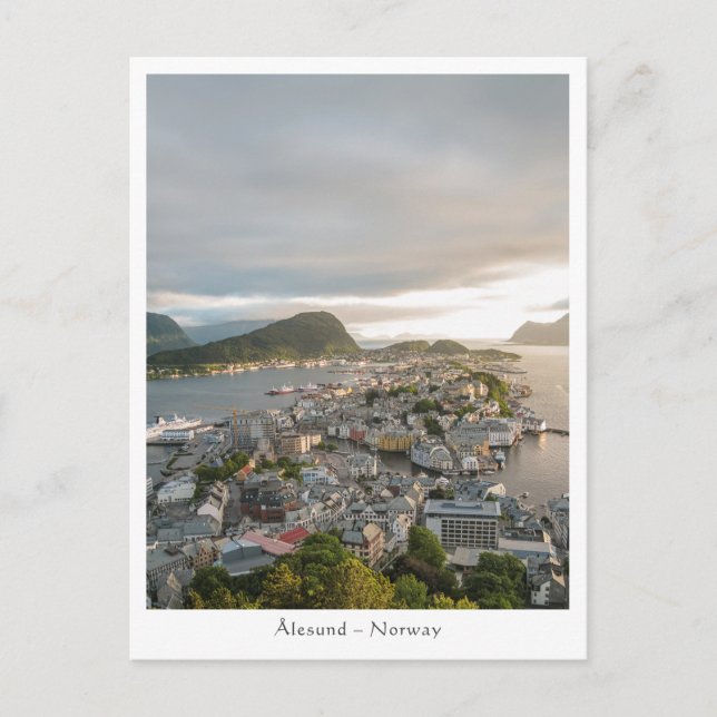 Alesund Norwegen Postkarte (Vorderseite)