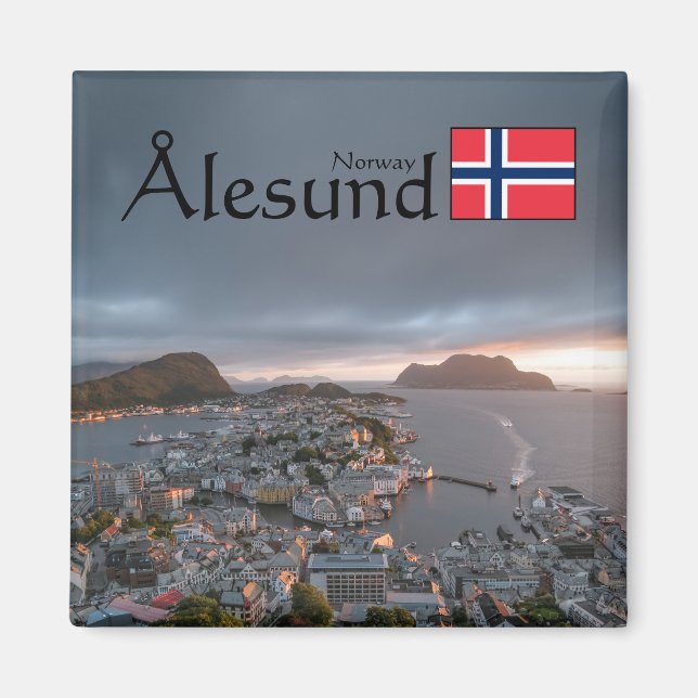 Alesund Norwegen Souvenir Magnet (Vorne)