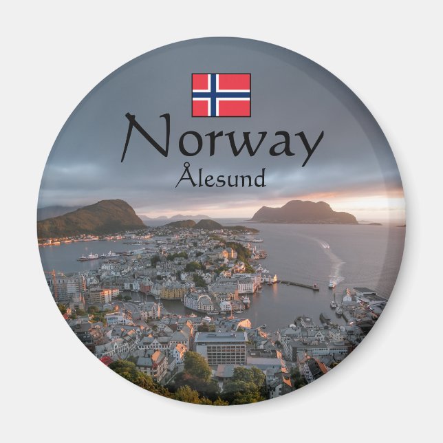 Alesund Norwegen Souvenir Magnet (Vorne)