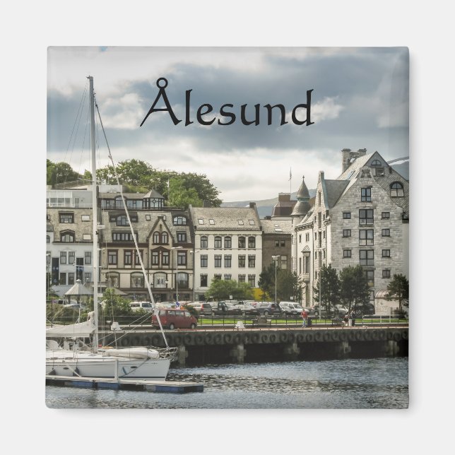 Alesund Norwegen Souvenir Magnet (Vorne)