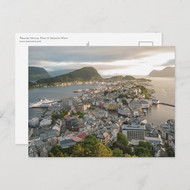 Alesund Norwegen Souvenir Postkarte (Vorne/Hinten)