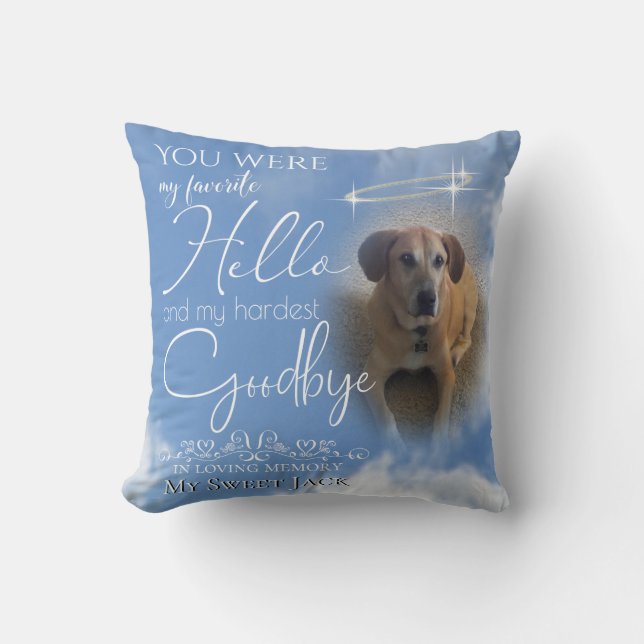 Aletha Private My Favorite Hello Pet Memorial Kissen (Vorderseite)