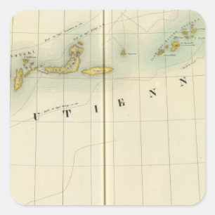 Aleusianische Inseln 39 Quadratischer Aufkleber
