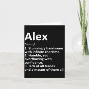 Alex Definition Personalisierter Name Lustiger Geb Karte