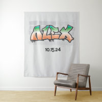 ALEX Ihr Name Graffiti Brick Wall Paint Spritzer