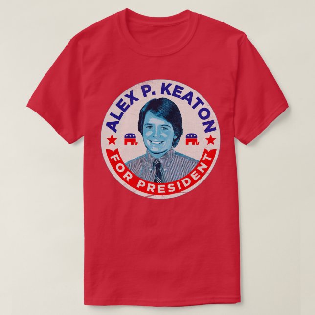 Alex P Keaton für den Präsidenten T-Shirt (Design vorne)