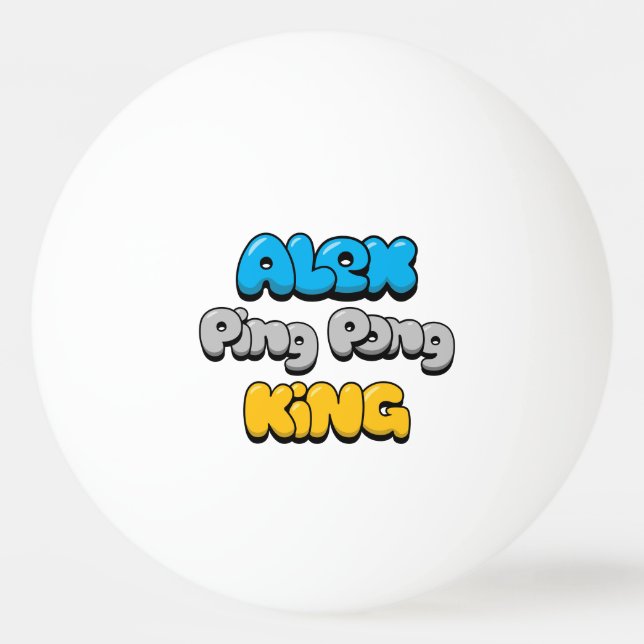 Alex Ping Pong King Tischtennisball (Vorderseite)