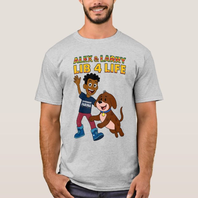 Alex und Larry T-Shirt (Vorderseite)