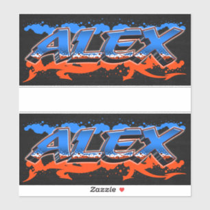 Alex Vorname Name Graffiti Aufkleber Sticker