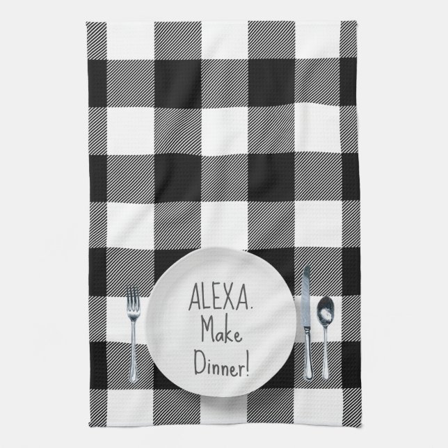 Alexa Command Spaß Geschirrtuch (Vertikal)