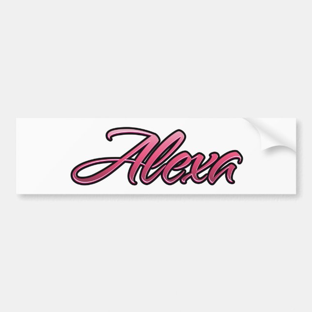 Alexa faded pink Aufkleber Sticker Autoaufkleber (Vorne)