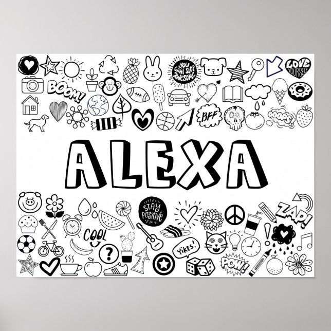 "ALEXA" - Kontur-Design Poster (Vorne)