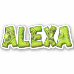 Alexa Name Kiwi Design Aufkleber Sticker