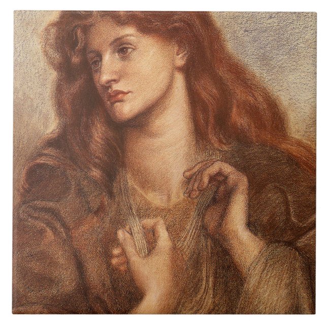 Alexa Wilding (elegante junge Dame mit rotem Haar) Fliese (Vorderseite)