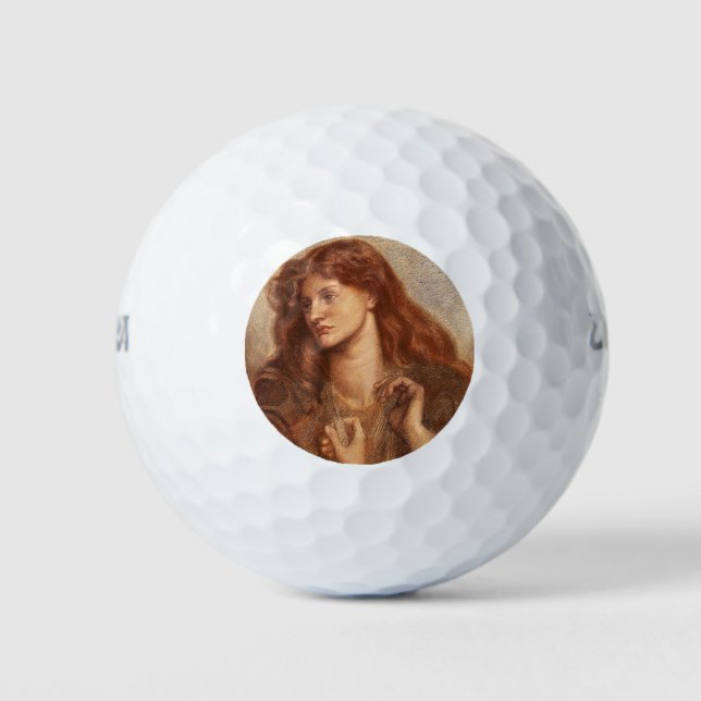 Alexa Wilding (elegante junge Dame mit rotem Haar) Golfball (Vorderseite)