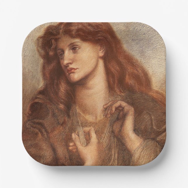 Alexa Wilding (elegante junge Dame mit rotem Haar) Pappteller (Vorderseite)