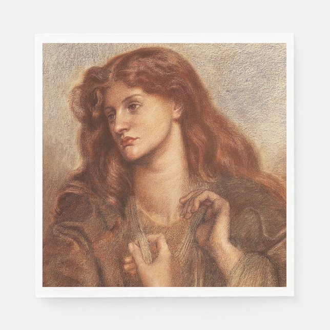 Alexa Wilding (elegante junge Dame mit rotem Haar) Serviette (Vorderseite)