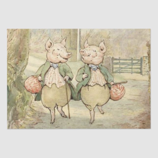 Alexander and Pigling Bland von Beatrix Potter Seidenpapier (Vorderseite)