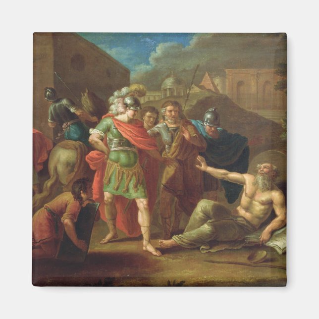 Alexander der Große besucht Diogenes in Corinth Magnet (Vorne)