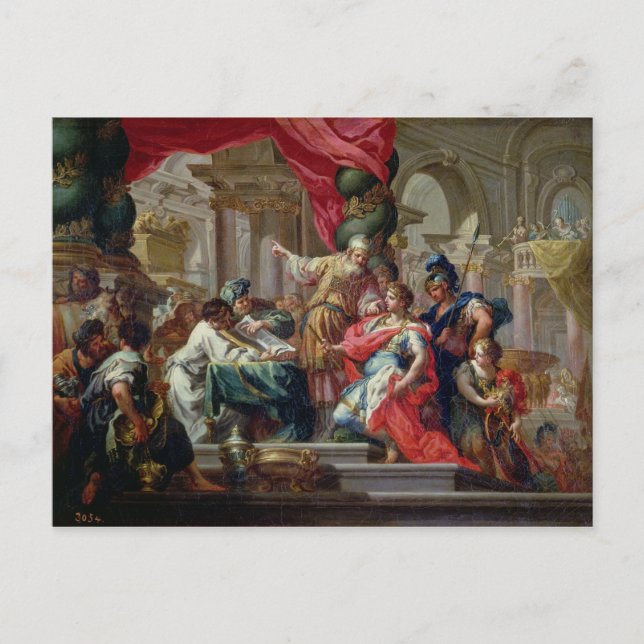 Alexander der Große im Tempel von Jerusalem Postkarte (Vorderseite)